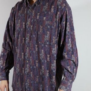 Nino Cerruti Sport Patterned Casual Button Down Shirt- XXL wears L